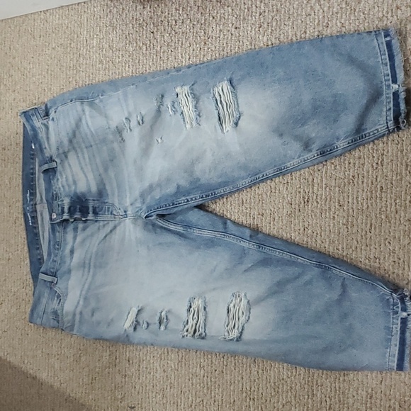 Old Navy High-Rise Straight Slouchy Nessa Distressed Jeans Size 20 - Picture 2 of 8